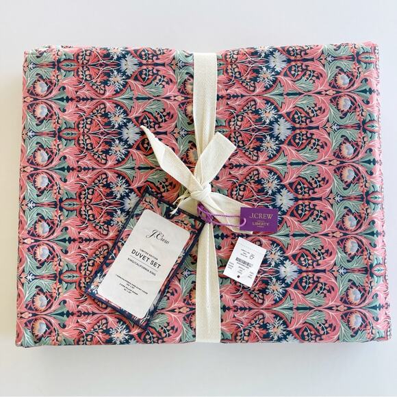 J.Crew Limited edition King Cali King duvet set Liberty May Nouveau fabric NWT - Picture 5 of 8